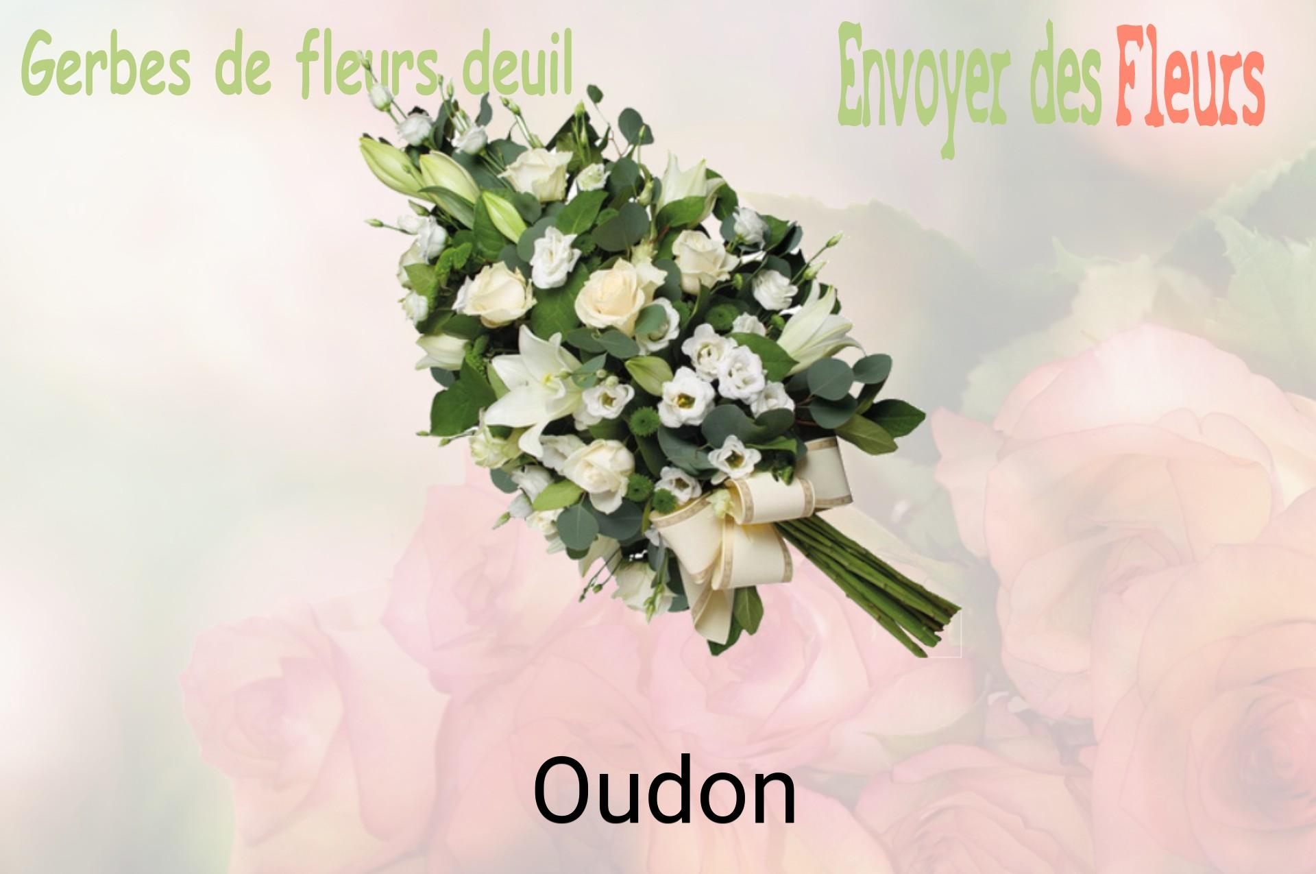 Gerbe de fleurs de deuil livrée à Oudon
